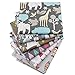 Hanjunzhao Cat Fish Lion Fat Quarters Fabric Bundles,100% Cotton Quilting Fabric for Sewing Crafting,18