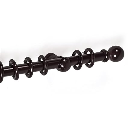 Rutland Blinds Real Wood 28mm Wooden Curtain Pole Sets 180cm