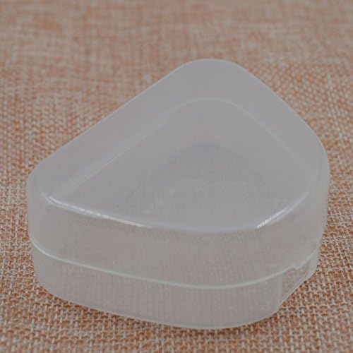 CHTH Denture Protecting Bath Storage Case Container and Dental False Teeth Case Box with Kinds of Colors (clear white)