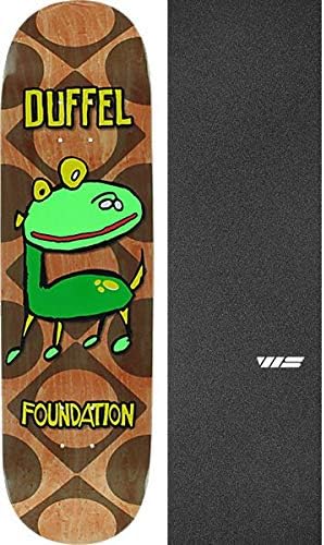 Foundation Skateboards Duffel Barkee Skateboard Deck - 8.5" x 32.375" with Jessup WS Die-Cut Black Griptape - Bundle of 2 Items