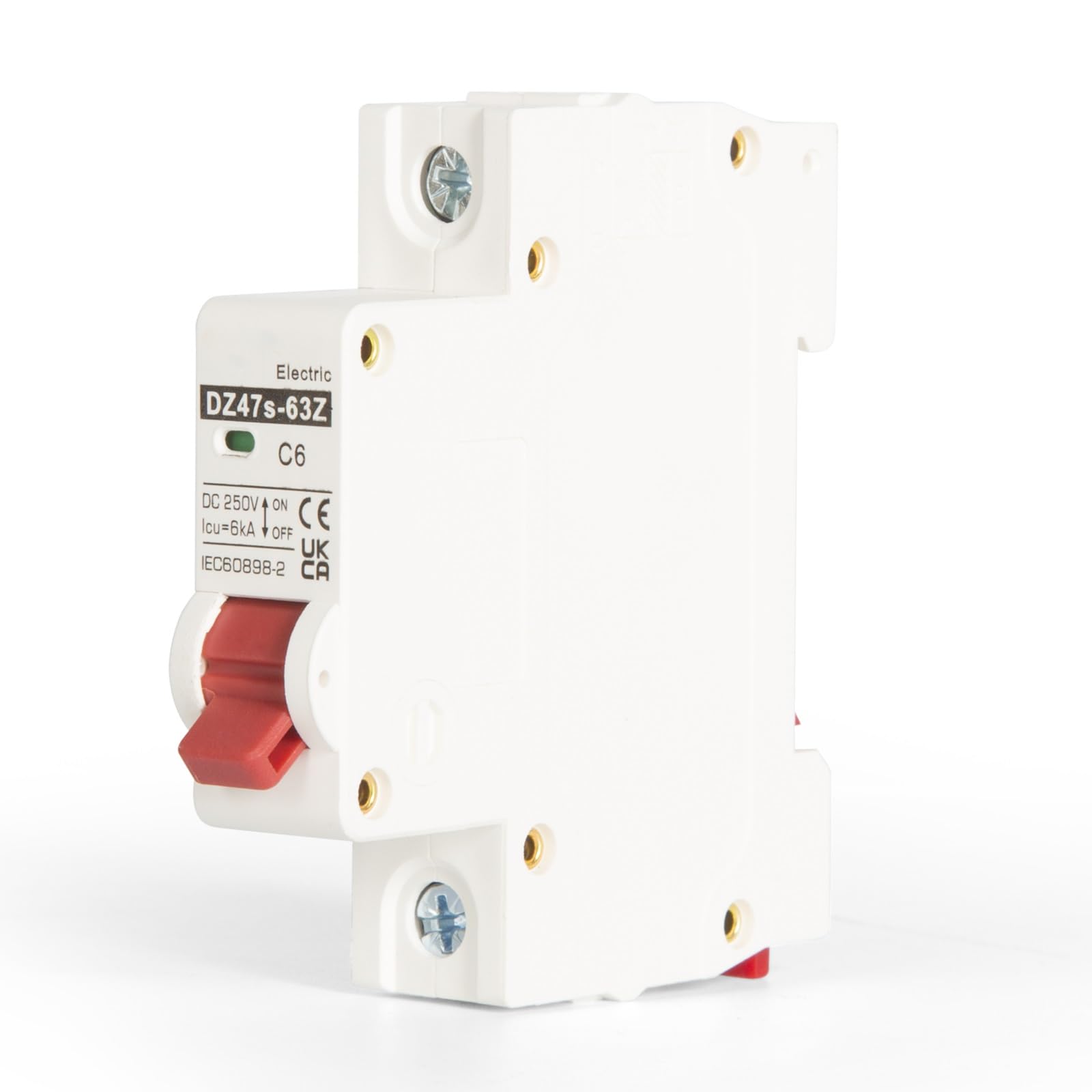 DC Circuit Breaker DZ47s-63Z-1P Circuit Breaker 12V-250V Solar Mini Circuit Breaker Overload Protection Air Switch Circuit Breaker for Photovoltaic System Solar Panels (Size : 16A)