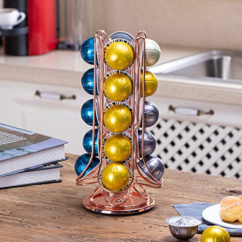 image for Flagship Revolving Coffee Pod Holder for Nespresso Vertuoline (20 Pods