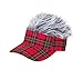 Tarten Red Plaid Grey Flair Hair Visor Hat