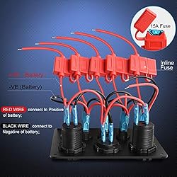Nilight 90101E 5Gang Multi-Function 5 Gang Rocker