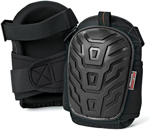GEL SOFTEES – Save Your Knees With The Best Heavy Duty Rubber Shell Gel Knee Pads for Work & Gardening – Great For Construction, Flooring, Cleaning & Knee Replacements (Adult, Black)