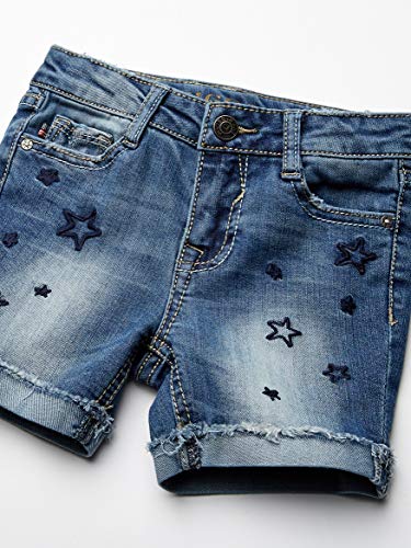 VIGOSS Girls' Toddler Bermuda Short, Starry Night Freezer Blue, 4T