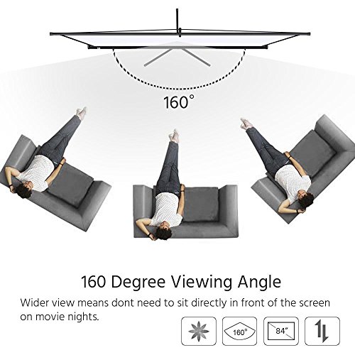 go2buy Portable Projector Screen Indoor/Outdoor Movie Theater Fast-Folding Projector Screen with Stand Legs for Projector ,Movie ,Home Theater, Classroom , Office ,Camp 4:3,84" - Thumbnail 4
