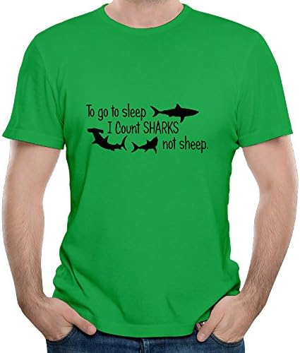 Shark Room Decor To Go To Sleep Men's Cotton Adult Standard Weight Short Sleeve T-Shirt,SpiritForged Apparel