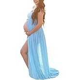 Mommy Jennie Maternity Dress for Photoshoot Sleeveless Open Front Photography Gown