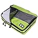 BAGSMART Travel Packing Cube (Small-Large 3 Piece) for Carry-on Travel Accessories, Suitcase and Backpacking (Double Compartment, Green)
