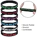 36 Pieces Inspirational Silicone Bracelets Motivational Rubber Wristbands Stretch Rubber Bracelets for Men and Women