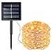 Moreplus Solar String Lights 72ft 200 LED Copper Wire Lights Indoor/Outdoor IP65 Waterproof 8 Modes Decorative String Lights for Patio, Garden, Gate, Yard, Party, Wedding, Christmas (Warm White)