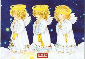 Amazon ねこの引出し リシ マーチンのクリスマスポストカード 可愛い天使達 ポストカード 絵柄付はがき 文房具 オフィス用品