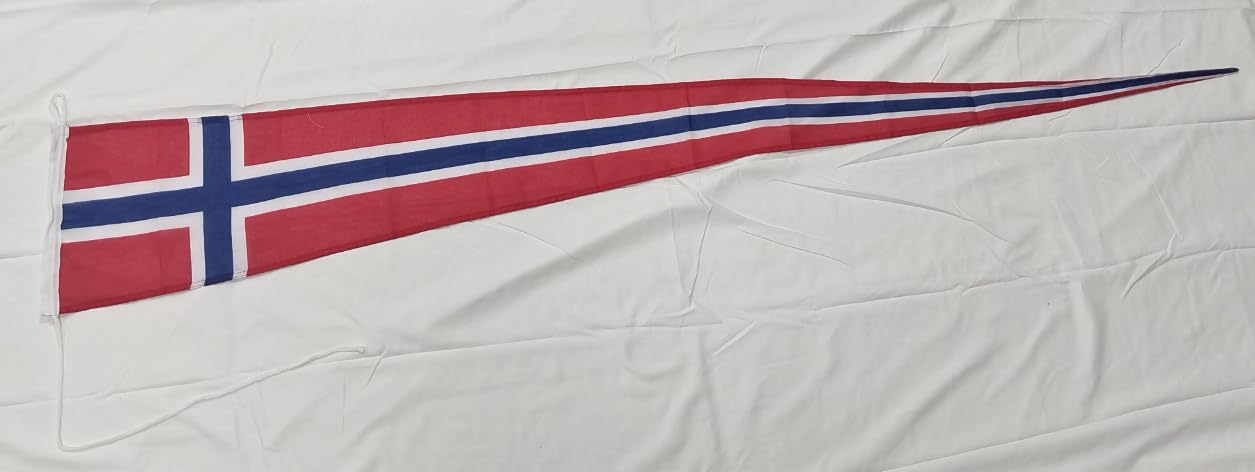 Premium Long Bunting Fabric Weight, Robust and Weather-Resistant Ship Flag Cloth - Various Sizes - Pennant SH, Flagpole Accessories (Norway, 30 x 200 cm)