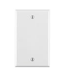 Leviton 80714-W 1-Gang No Device Blank Wallplate, Standard Size, Thermoplastic Nylon, Box Mount, White