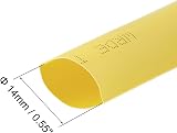 Sourcing Map Heat Shrink Tubing 14mm 2:1 Yellow 10ft 1000V view 2