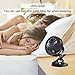 Kobwa [Upgrade Version]Mini USB Clip on Desk Fan ,360 Degree Rotating Rechargeable Low Noise with 3 Speed Adjustment Fan for Home Office Baby Stroller Car Camping Tent Dorm Rooms(Black)