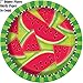 Picnic Watermelon Tableware for 16. Large and Small Plates, Napkins, Red Gingham Tablecloth, Green Cutlery and Party Cups. Decorated Party Supplies for Outdoor, Summer, Fruit, Barbecue Theme and More