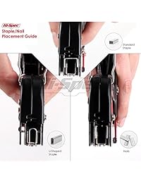 Engrapadora y pistola de clavos Hi Spec 2 en 1, bricolaje del hogar, de acero, para fijar material, retapizar muebles, decorar, reparar decoraciones, fijar tela a la pared. EXCELENTE para proyectos de manualidades y hobby.