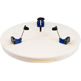 DYRABREST Portable Pottery Machine Turntable Clamp Pottery, Ceramic Pottery Trimming Turntable Tools Sculpting Clamp Repair Tools for Ceramic Beginners Professionals (White)