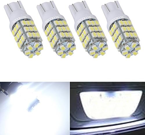 Nuokexin RV Trailer T10 921 194 168 2825 42-SMD Backup Reverse LED Lights Bulbs DC12V (4Pcs, White)