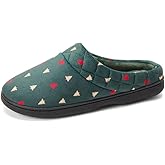 Dearfoams Women's Lightweight Memory Foam Indoor House Slipper Darcy Velour Clog with Wide Widths