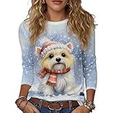 Women’s Long Sleeve Christmas Sweater Cozy Winter Holiday Crewneck Sweaters for Women – Trendy Womens Fall Tops Sweatshirt