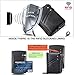 Contacts RFID Mens Genuine Leather Double Zipper Pocket, Black, Size One Size