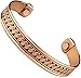 Solid Men Women Pure Copper Bracelet with Magnets Therapy Cuff Wrist Bangle to Heal Mcb7