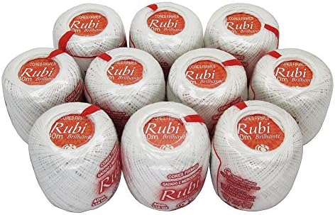 Lot 10 Balls White Size 8 Perle/pearl Cotton Threads for Crochet, Hardanger, Cross Stitch, Needlepoint and Other Hand Embroidery Crafts