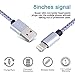 ONSON iPhone Cable,3Pack 8 Inch Short Nylon Braided iPhone Cord Lightning Cable Certified to USB Charging Charger for iPhone 7/7 Plus/6S/6S Plus,SE/5S/5,iPad,iPod Nano 7 (Gray White,8 Inch)