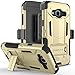 J3 Case, Express Prime Case, Amp Prime Case, CASEPLAY [Kickstand] [Swivel Belt Clip] Armor Holster Defender Protective Hybrid Case Cover for Samsung Galaxy J3/Express Prime/Amp Prime (Gold)
