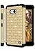 Lumia 640 Case, Style4U Studded Rhinestone Crystal Bling Hybrid Armor Case Cover for Microsoft Lumia 640 with 1 Style4U Stylus [Gold / Black]