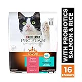 Purina Pro Plan High Protein, With Probiotics Dry Cat Food, SAVOR Salmon & Rice Formula - 16 lb. Bag