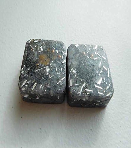 2 Silver Mini Cube Tower Busters Orgone Generator Energy Accumulator PERFECT GIFTING TOOL!!!! 528Hz/7.83Hz/Advance Harmonics Many Beautiful Ingredients and Colors!! (2 Silver)