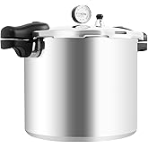 23 Quart Pressure Cooker for Gas Stove-Tops, Fast Cooking for Rice Soup Meat Stew, 22L/23QT Large Capacity Stovetop Pressure 