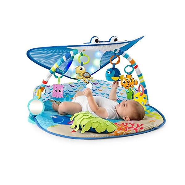 Bright Starts, Disney Baby, Finding Nemo Ocean Lights Baby Activity Gym and Play Mat with Detachable Toys, Sound and…