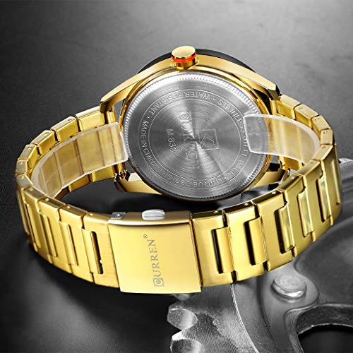 LUCAMORE Mens Fashion Dress Analog Quartz Watch with Stainless Steel Band Waterproof Date Classic Business Wrist Watches - Thumbnail 3