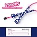 Inventiv Kids Jump Rope, Cute Colorful Designs, 9ft Adjustable Length, Quality PVC, Suitable for Children, Adults, Fitness, or Play (Hearts | Navy/Pink)