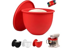 Silicone Bowl Liners for Kitchen Aid Mixer 5 Qt, 3-Pack Mixing Bowl Insert with Lids Compatible with Tilt-Head & Bowl-Lift St