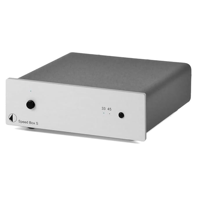 Pro-Ject 36552 Speed Box S Elektronische Motorsteuerung mit Drehzahlwahl, silberfarben