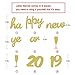 Happy New Year 2020 Banner Gold Glitter | 2020 New Years Eve Party Decorations | New Year Party Supplies | New Year Home Indoor Outdoor Hanging Decor | Extra Gold Glitter Circle Dots Garlands