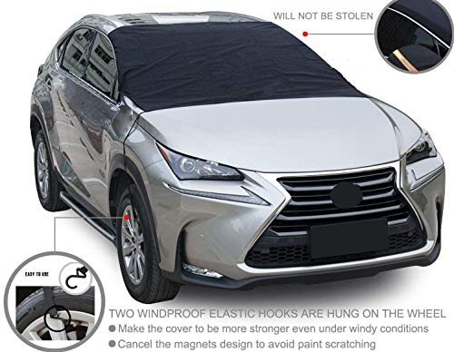 MITALOO Windshield Snow Cover Ice Removal Wiper Visor Protector All Weather Winter Summer Auto Sun Shade for Cars Trucks Vans and SUVs Stop Scraping Fits Most Car, SUV, Truck, Van or Automobile - Thumbnail 5