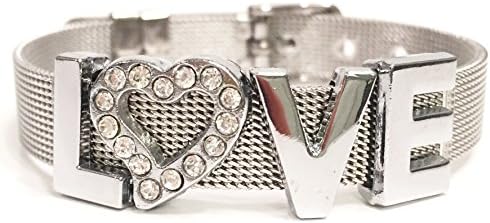 Womens Jewelry Stainless Steel Mesh Love Bracelet