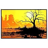 Desert Willow Flocked Blacklight Reactive Poster Blacklight Poster 35 x 23in