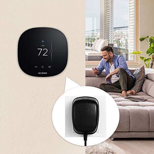 C wire adapter 24 Volt Transformer for Ring Doorbell Nest Honeywell Emerson Sensi Smart Wifi Thermostat Ecobee Nest Hello Skybell Thermostat UL Certificated (26ft/8m)