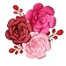 2pcs 8inch Paper Flower Backdrop Decoration - Party, Wedding, Rose Flower Wall Backdrop DIY Paper Handmade Craft for Nursery, Baby Shower, Birthday, Home Decor (8inch, Pink)
