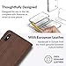 Snakehive Genuine Leather Wallet Case for iPhone X/XS – Flip Cover with Card Slots & Stand (Brown)