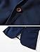 DAVID.ANN Men's Slim Fit Suits Casual One Button Flap Pockets Solid Blazer Jacket,Dark Blue,Small