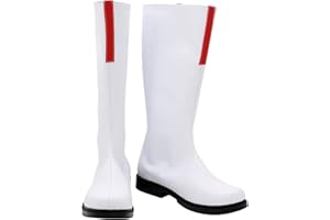 Ruleewe Anime Cosplay Boots Zipper Shoes with Costume Leather